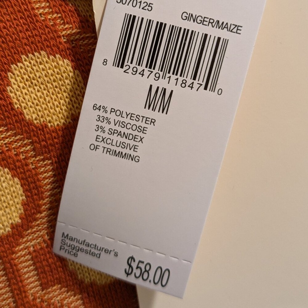 Orange and Maize Industry Knit Top with Button Detail and Collar - Picture 5 of 7